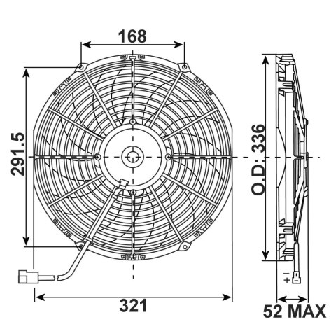 Wentylator dmuchawa nawiewu 12 V org. SPAL VA10-AP10/C-61S VA10-AP9/C-25S