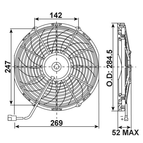 Wentylator dmuchawa nawiewu 12 V org. SPAL VA11-AP7/C-29A VA11-AP7/C-57A